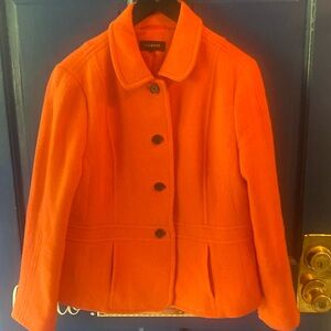 Talbots wool blazer in orange